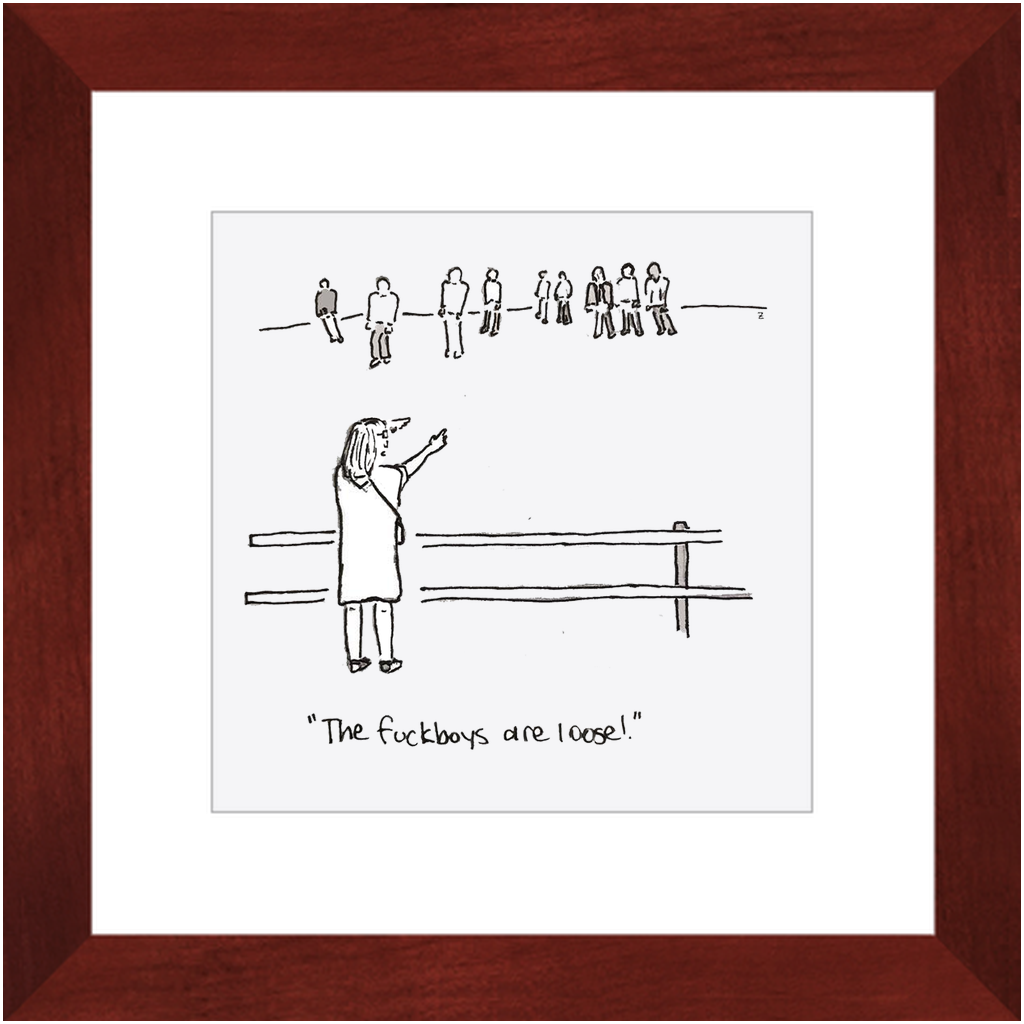 f*ckboy zombies framed prints