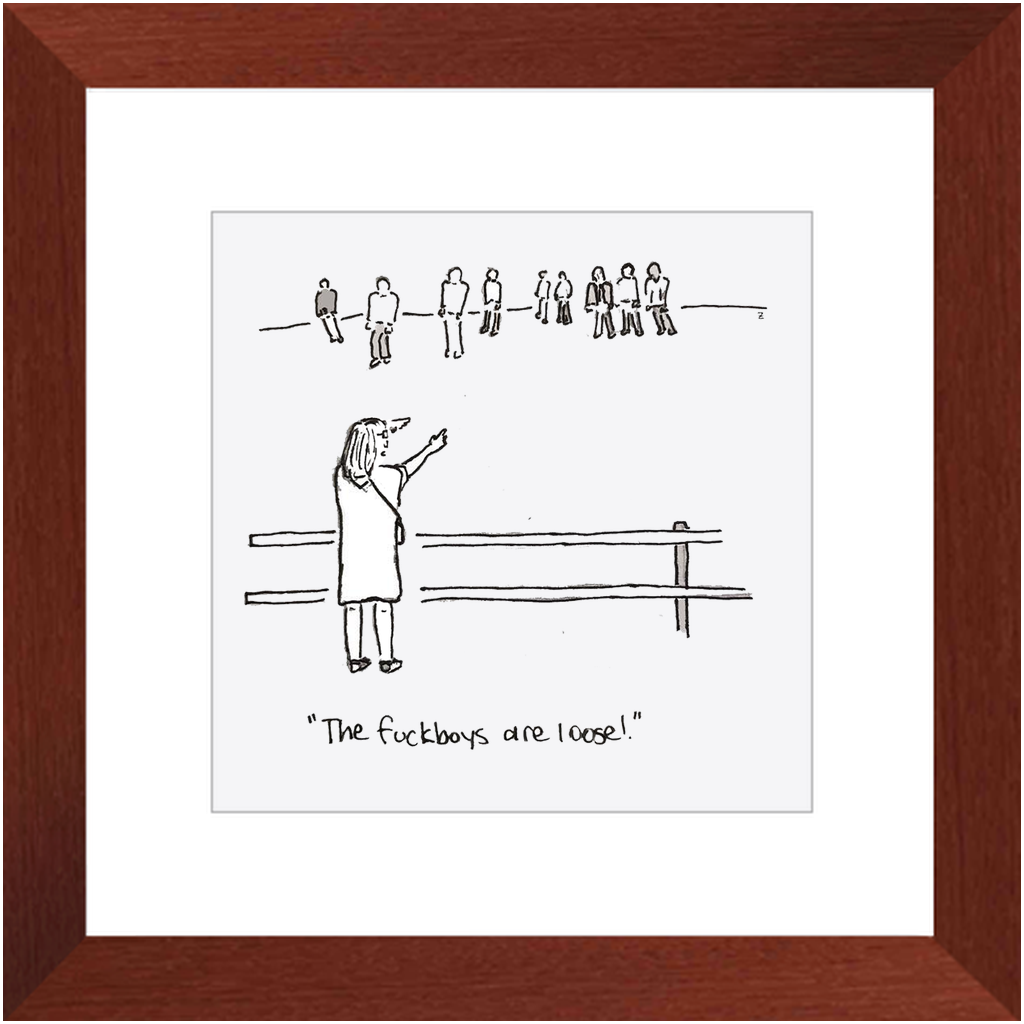 f*ckboy zombies framed prints