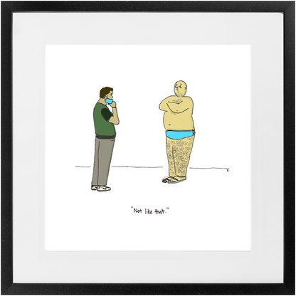 diaper mask framed print