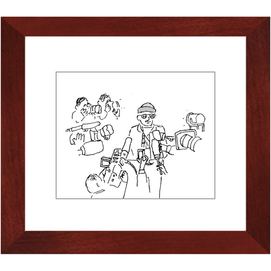 press scrum framed print