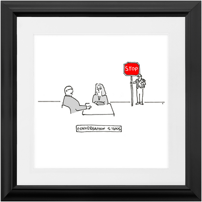 stop sign framed print