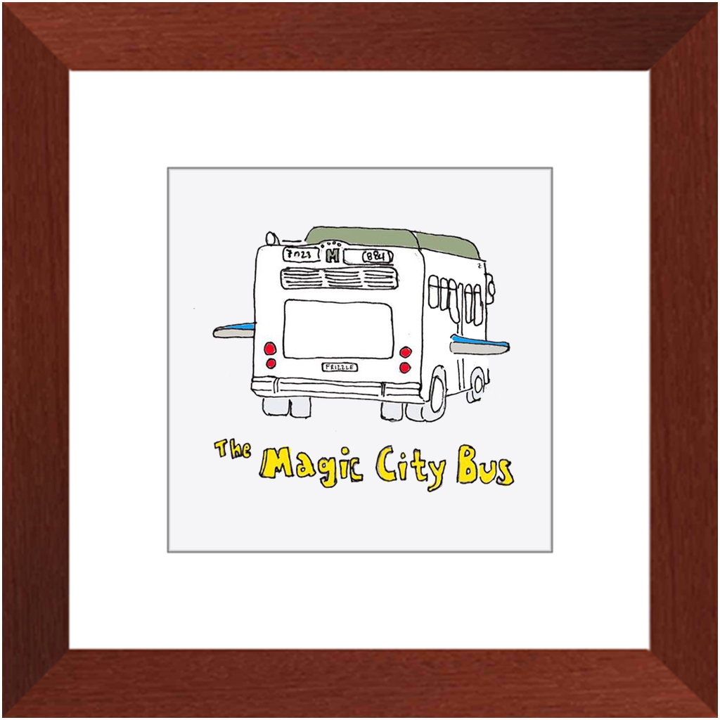 magic city bus framed print