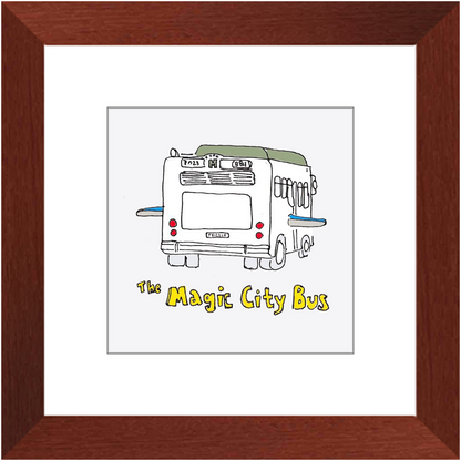magic city bus framed print