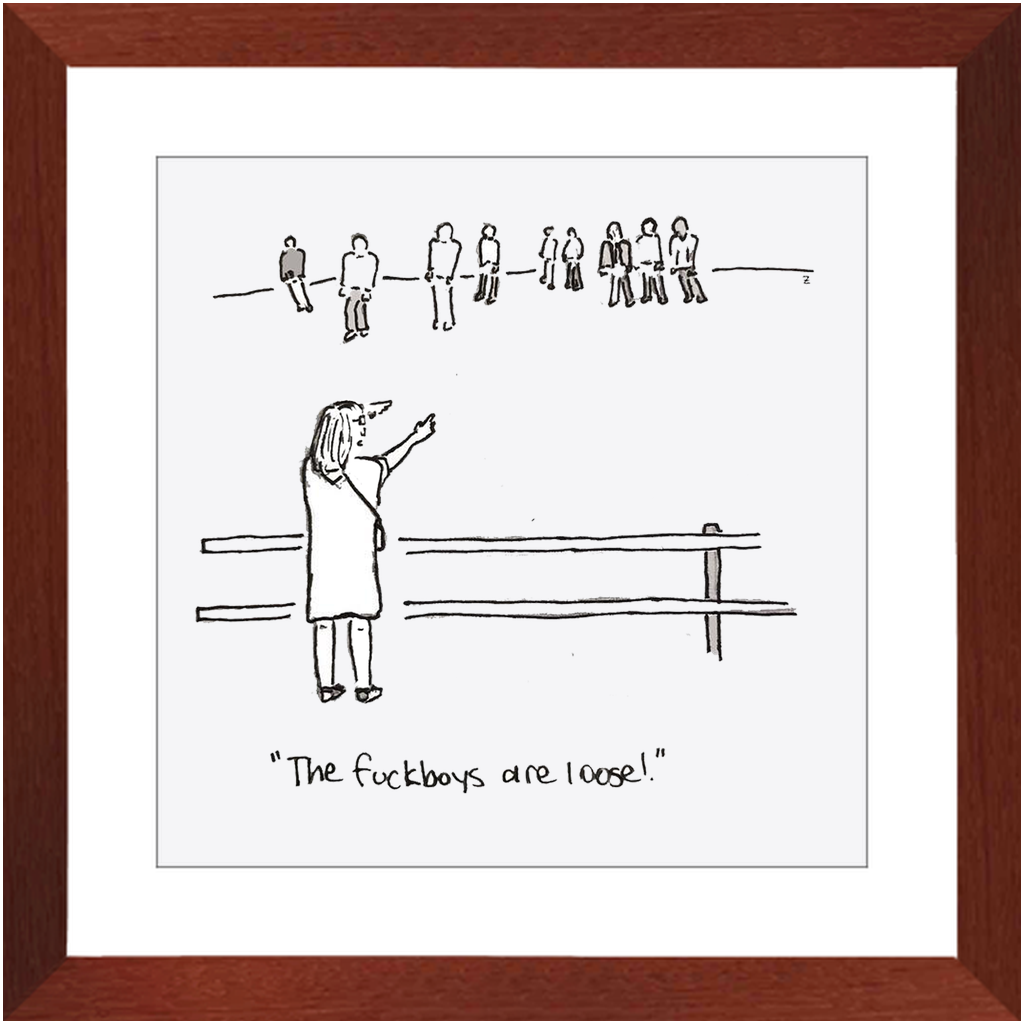 f*ckboy zombies framed prints