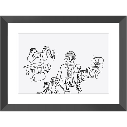 press scrum framed print