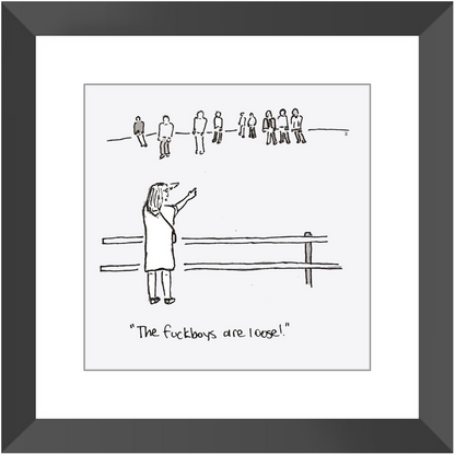 f*ckboy zombies framed prints