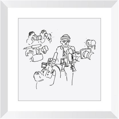 press scrum framed print