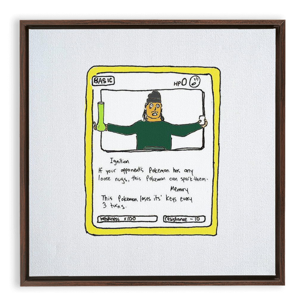 stoner pokemon stretched canvas