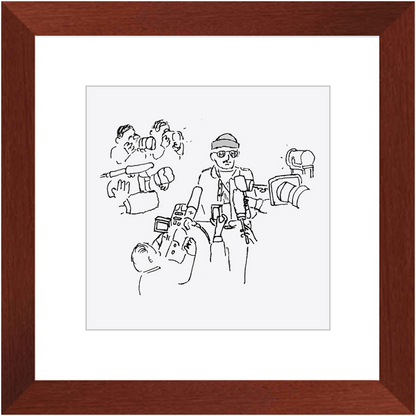 press scrum framed print