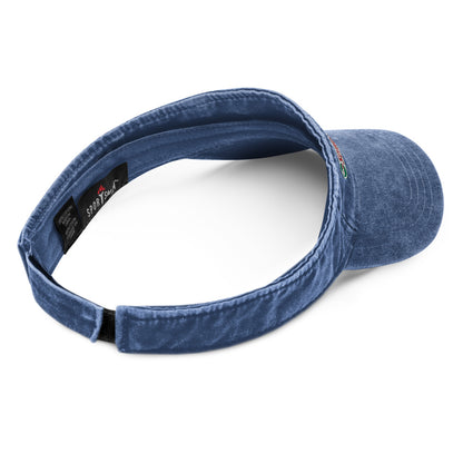 scrotal denim visor