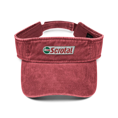 scrotal denim visor