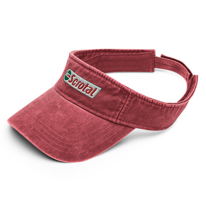 scrotal denim visor