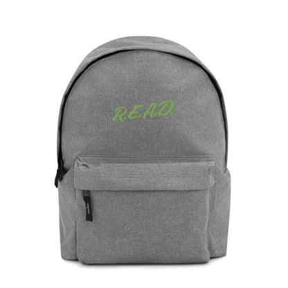 R.E.A.D. embroidered backpack