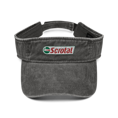 scrotal denim visor