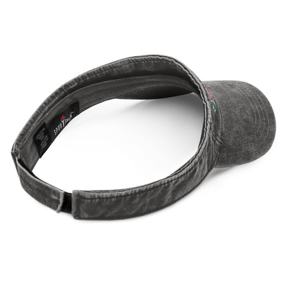 scrotal denim visor