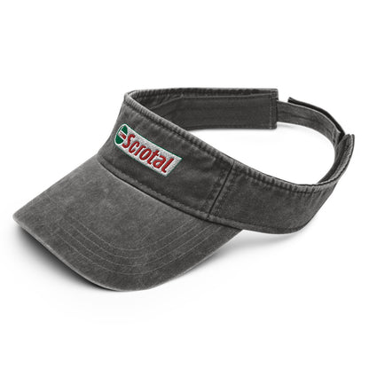 scrotal denim visor